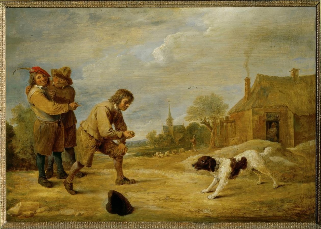 Bauernjungen mit einem Hund tekijältä David Teniers the Younger