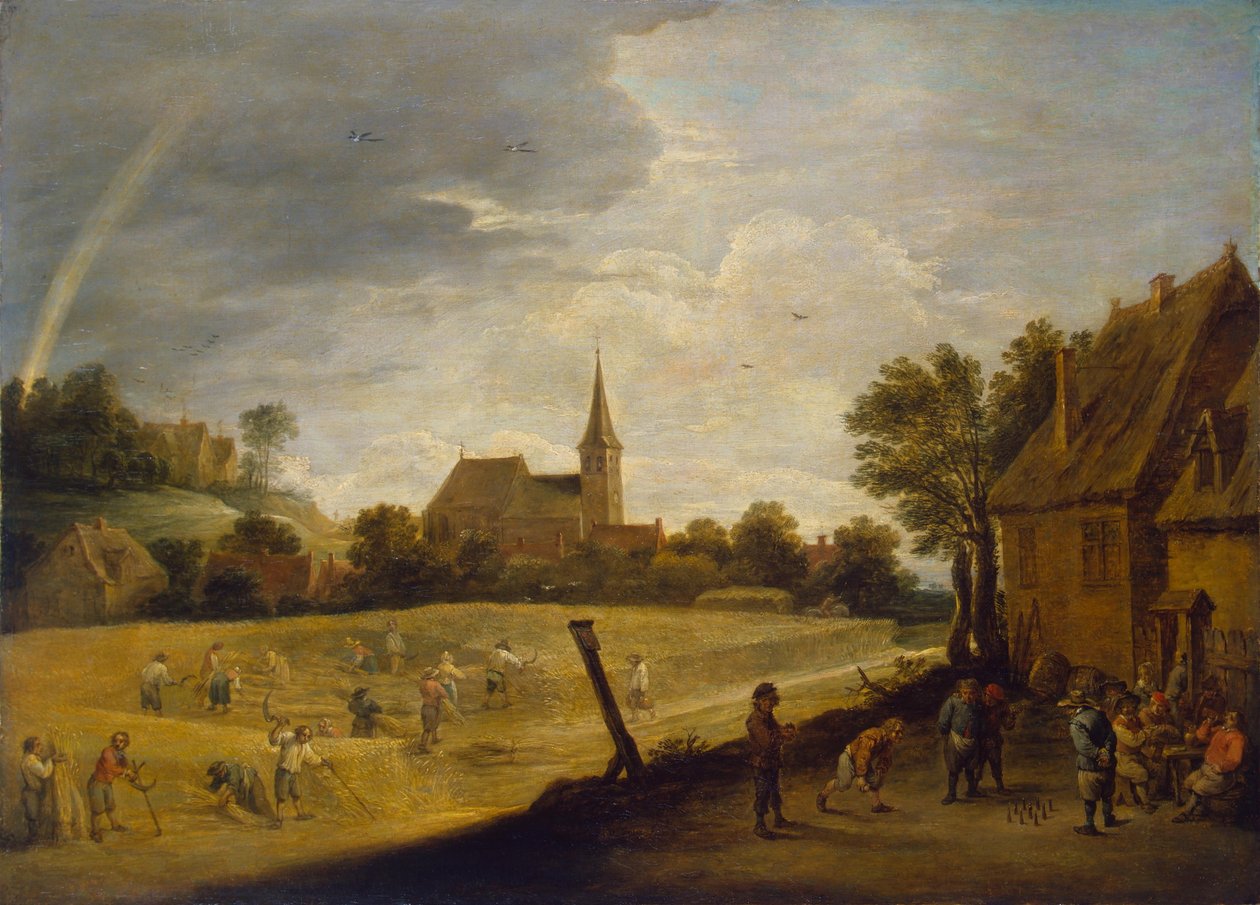 Sadonkorjuu tekijältä David Teniers the Younger