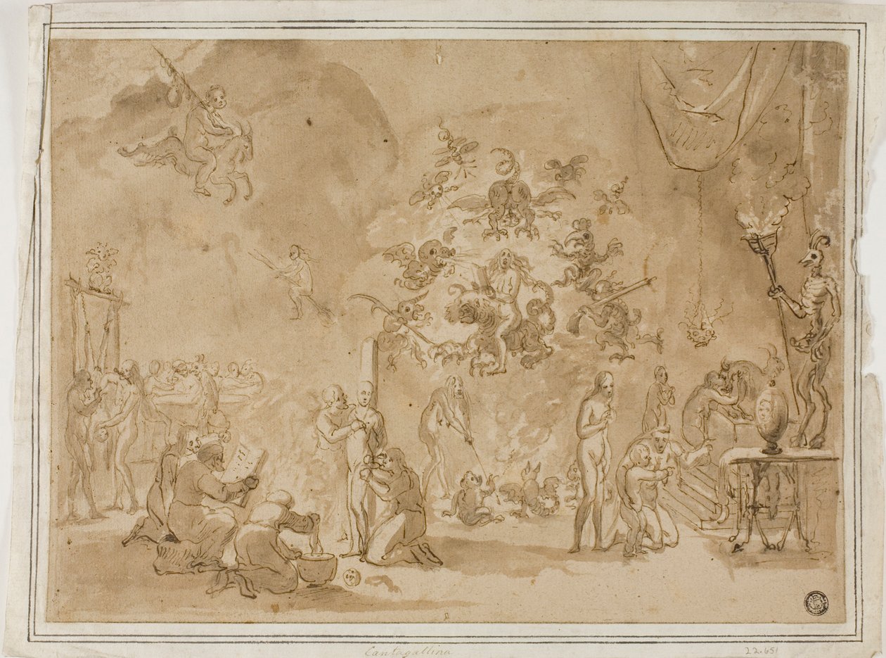 Noituuden ja paholaisenpalvonnan näyttämö tekijältä David Teniers the Younger