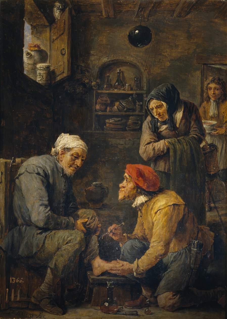 Kirurgi, 1630-1640 tekijältä David Teniers the Younger