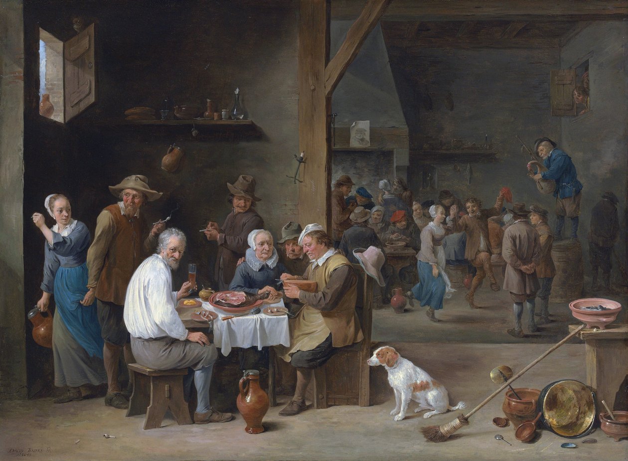 Kinkkuillallinen tekijältä David Teniers the Younger