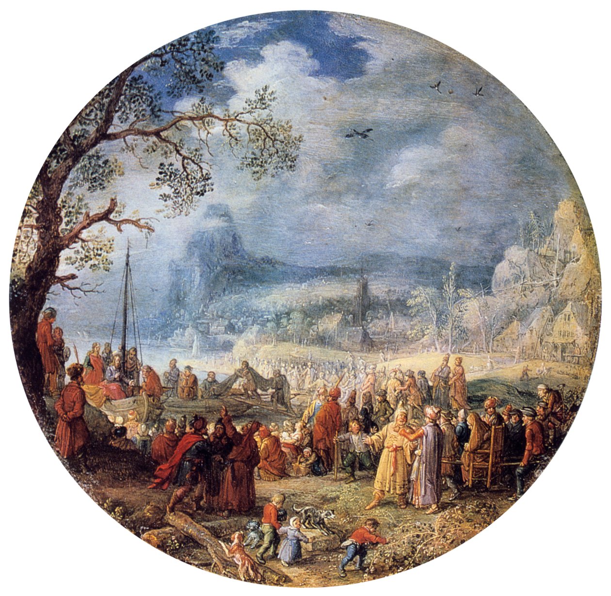 Kristuksen saarna Genesaret-järvellä, 1623. tekijältä David Vinckboons