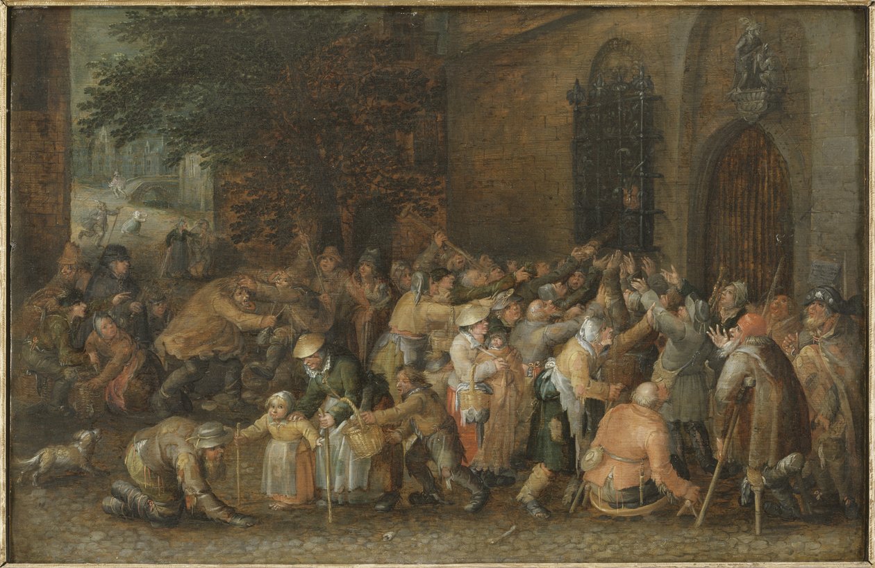 Almujen jakaminen, n. 1610 tekijältä David Vinckeboons