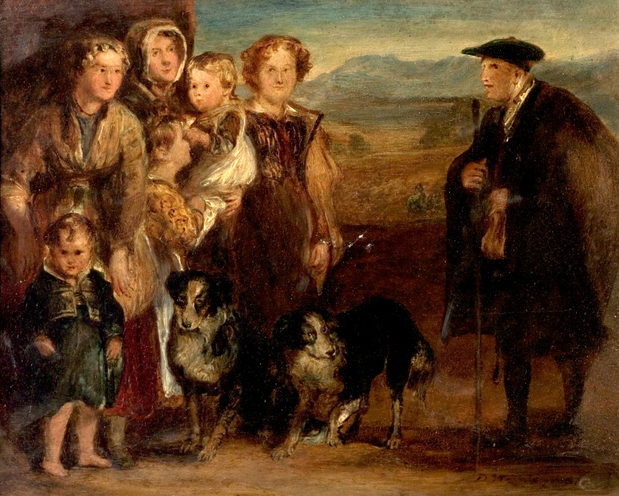 Ylämaan perhe, 1823 tekijältä David Wilkie