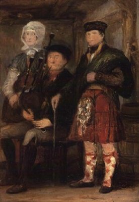 Highland-sisustus säkkipillin kanssa tekijältä David Wilkie