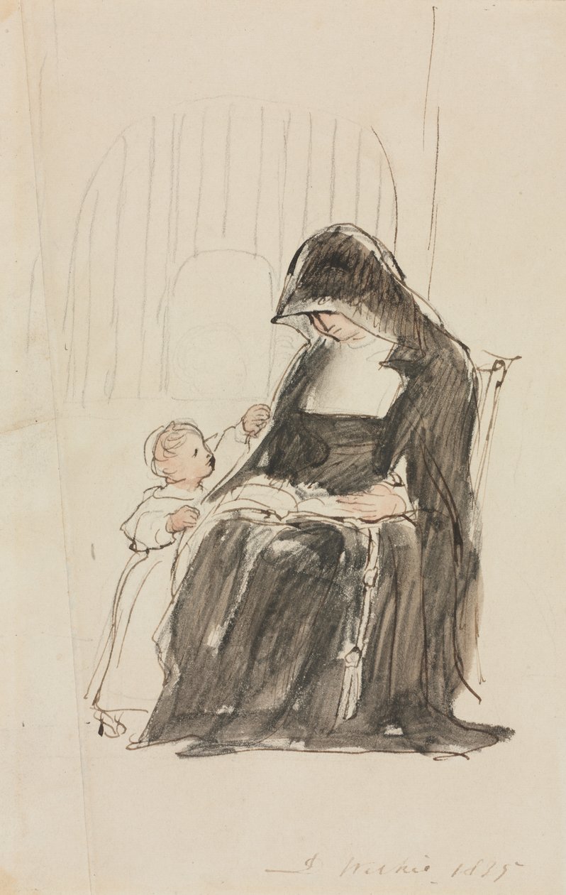 Nunna lukee lapselle tekijältä David Wilkie