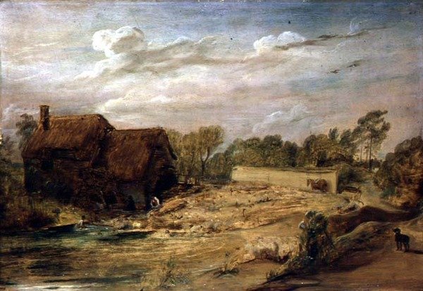 Lampaiden pesu Wiltshiressä tekijältä David Wilkie