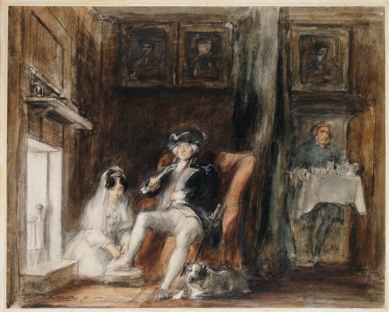 Vammainen kommodori eläkkeellä Greenwichin sairaalassa, 1830 tekijältä David Wilkie