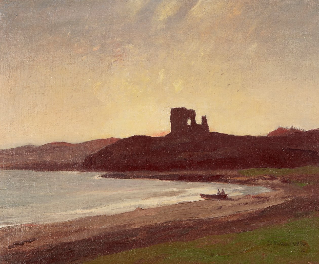 Aros, Isle of Mull (öljy kankaalle) tekijältä David Young Cameron