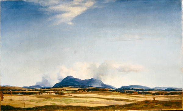 Syksyn pilvet, Ochil Hills, noin 1930 (öljy kankaalle). tekijältä David Young Cameron