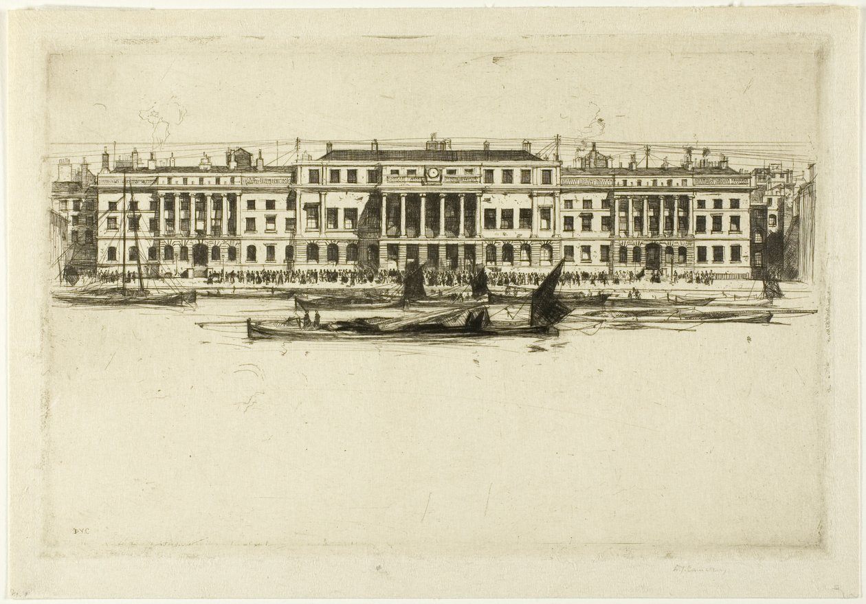 Custom House, levy yksi Lontoon setistä tekijältä David Young Cameron