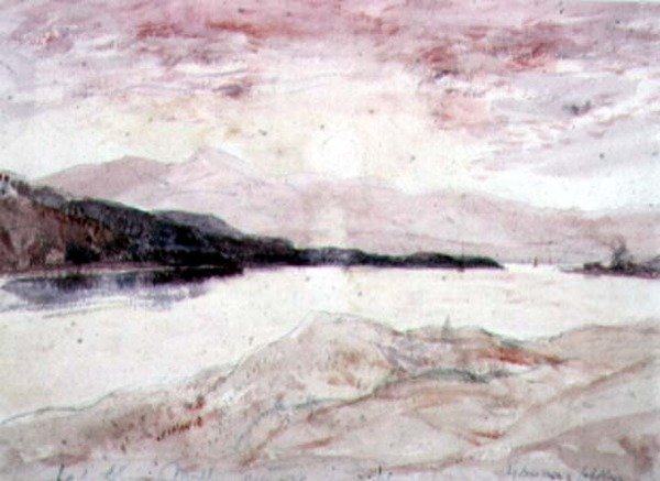 Loch Aline, Argyllshire: Näkymä pohjoisesta Mullin saarelle (wc paperilla) tekijältä David Young Cameron