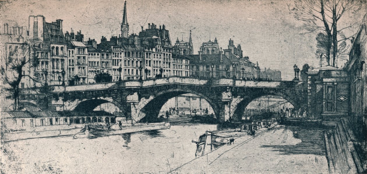 Pont Neuf: levy yksi Pariisin sarjasta, 1904 tekijältä David Young Cameron