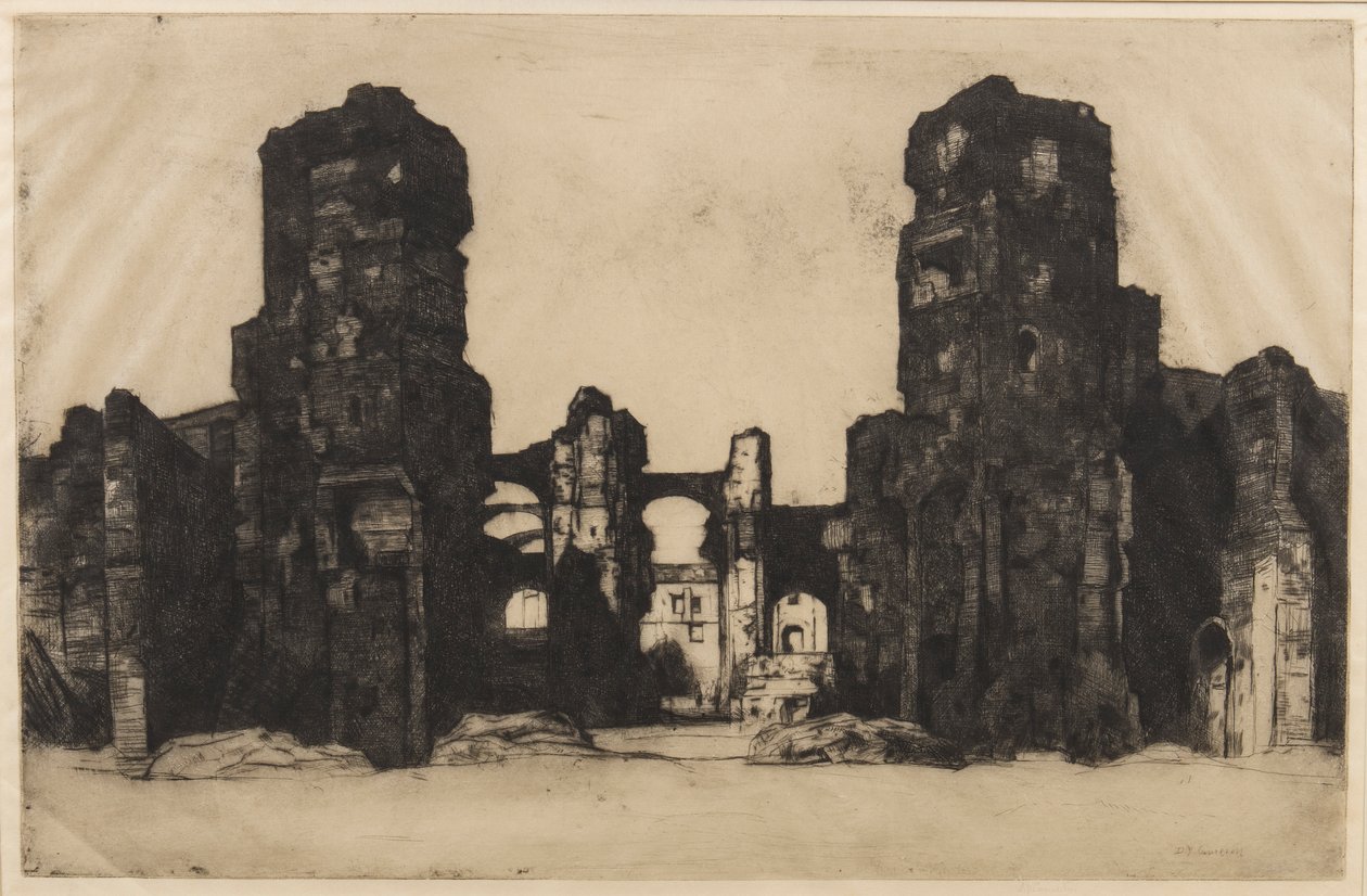 Thermae of Caracalla, 1923 (etsaus ja kuivakärki Japonissa) tekijältä David Young Cameron
