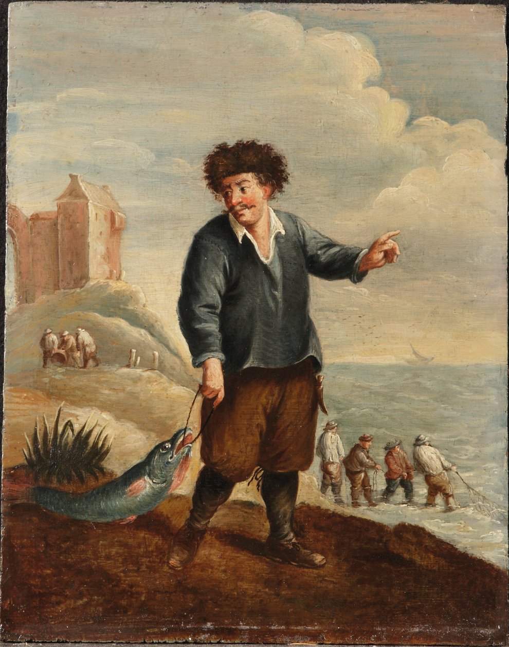 Allegoria neljästä elementistä: vesi (öljy paneelissa) tekijältä David the Younger (follower of) Teniers