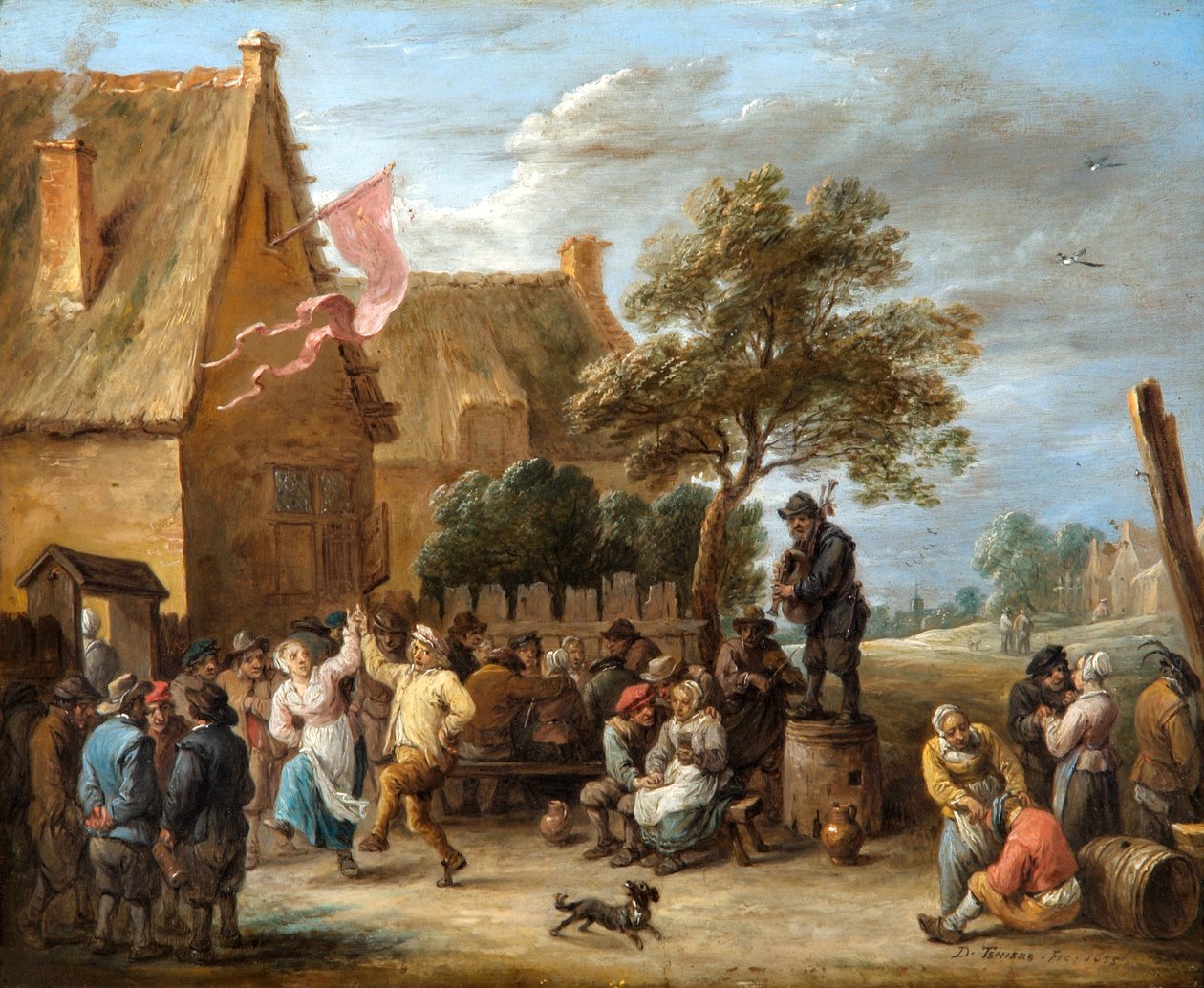 Kylä iloitsee Country Innissä tekijältä David Teniers the Younger