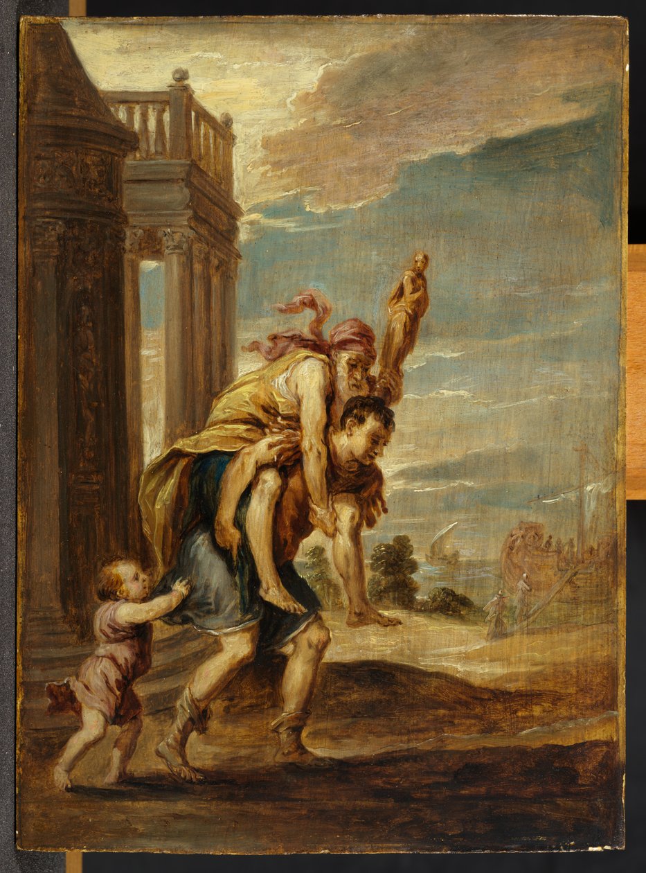 Aeneas pakenee Troijasta tekijältä David Teniers the Younger