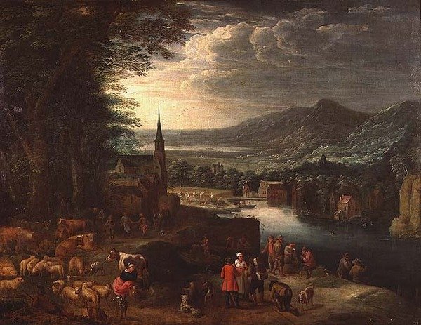 Laaja vuoristomaisema tekijältä David Teniers the Younger