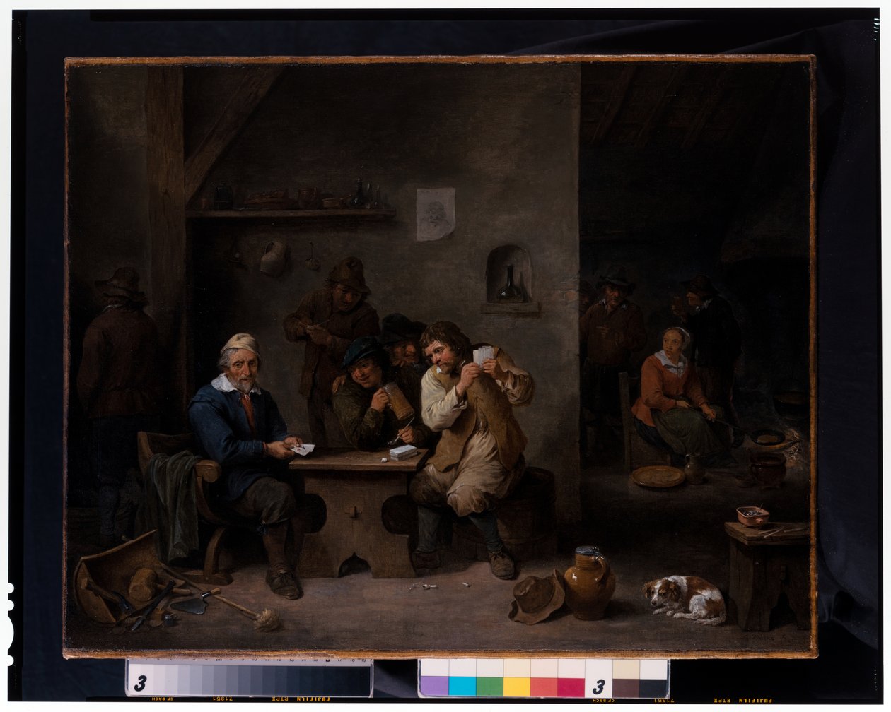 Figuurit pelaamassa tavernassa tekijältä David the Younger Teniers