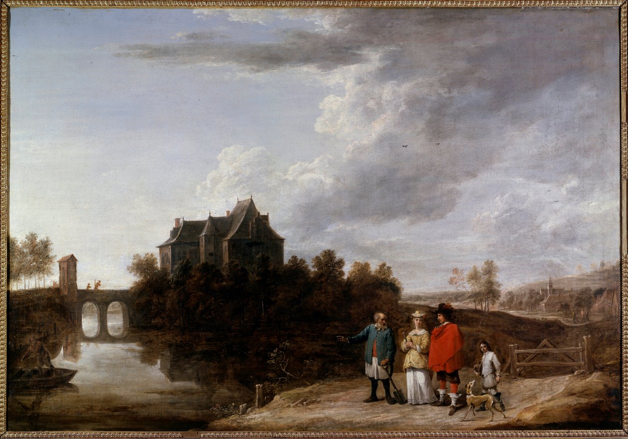 Teniersin linna Perckissä David Teniers II nuoremman maalaus (1610-1690) 1600-luku tekijältä David Teniers the Younger