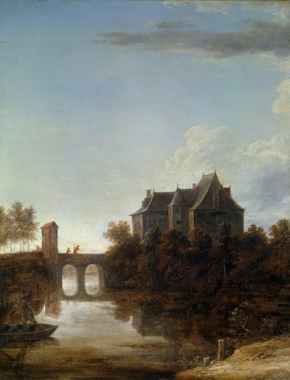 Le chateau de teniers Perckissä Alankomaissa David Teniers II nuoremman maalaus (1610-1690) 1600-luku tekijältä David Teniers the Younger