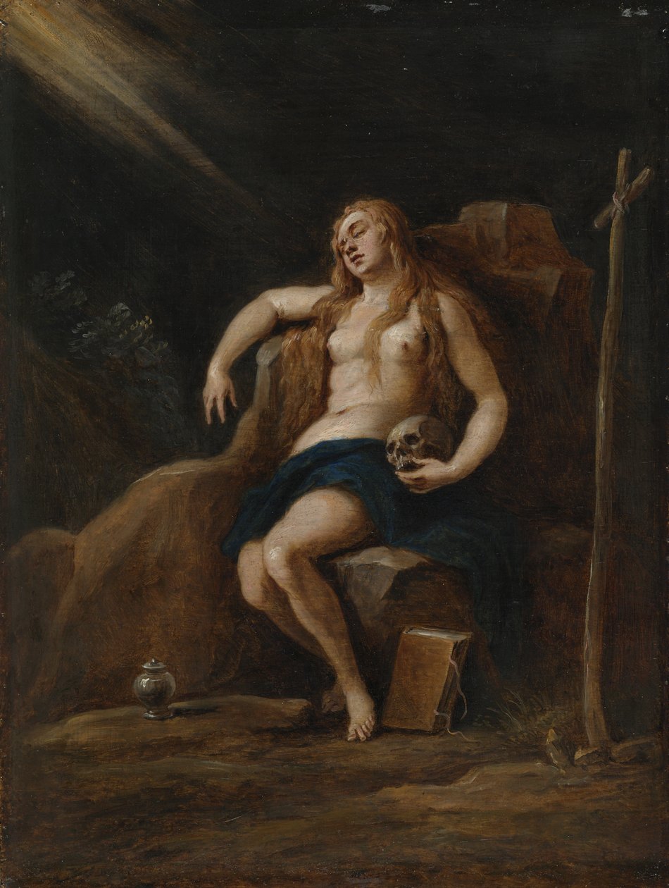 Maria Magdaleena erämaassa, Jacopo Palman mukaan, Nuorempi tekijältä David Teniers the Younger