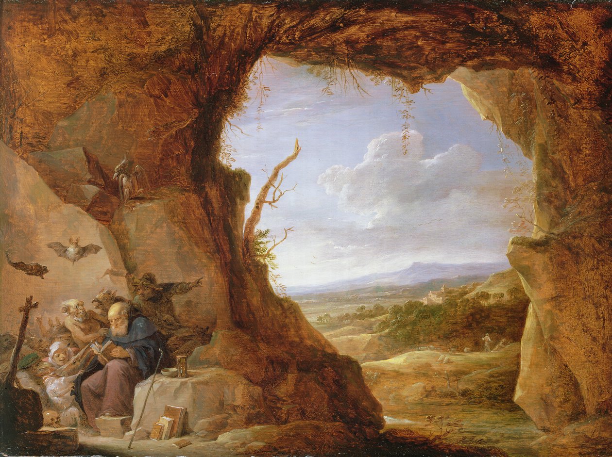 Pyhän Antoniuksen kiusaus tekijältä David Teniers the Younger