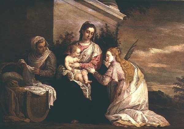 Neitsyt ja lapsi Pyhän Katariinan kanssa tekijältä David Teniers the Younger