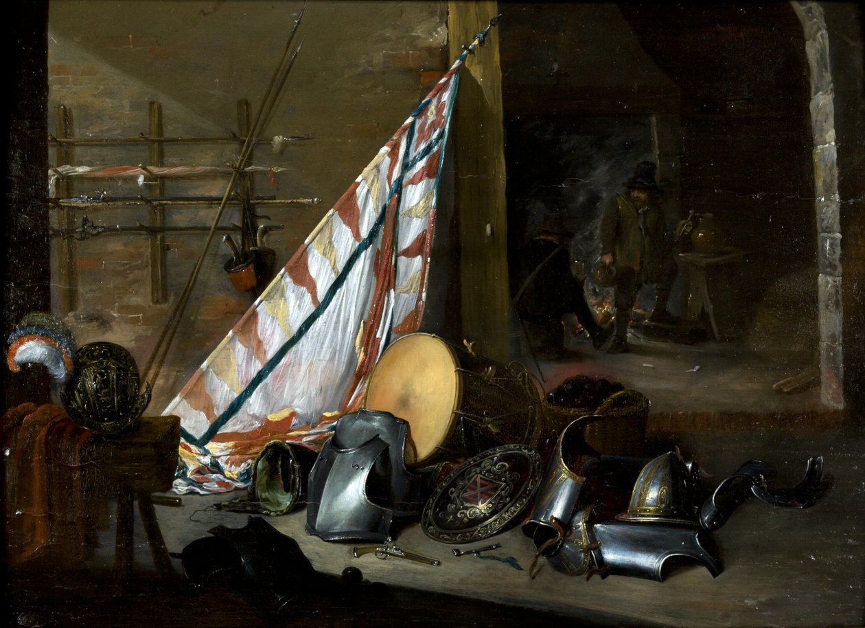 Asevaraston sisustus, 1649 tekijältä David the Younger style of Teniers