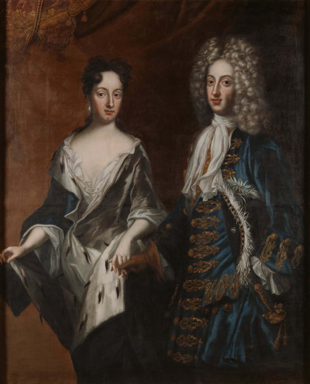 Fredrik IV (1671-1702), Holstein-Gottorpin herttua, ja hänen puolisonsa Hedvig Sofia (1681-1708), Ruotsin prinsessa tekijältä David von Krafft