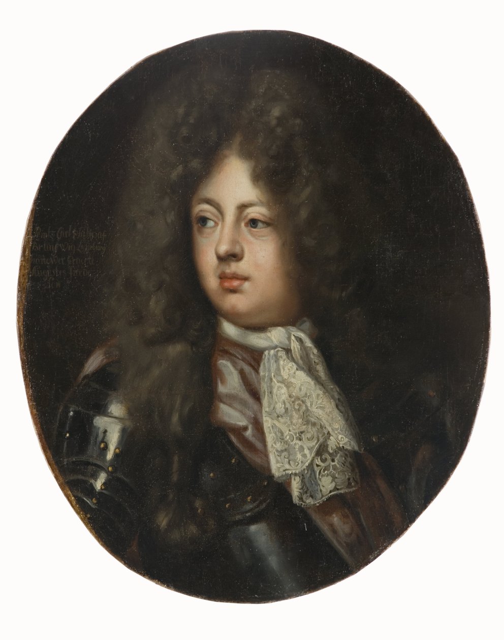 Prinssi Charles (Karl) Philippe de Brunswick Lunebourg - Brunswick-Lueneburgin prinssin Charles Philippin (1669-1690) muotokuva, Krafft, David, von (1655-1724). Öljy kankaalle. Mitat: 69,5x57 cm. Tukholman kansallismuseo tekijältä David von Krafft