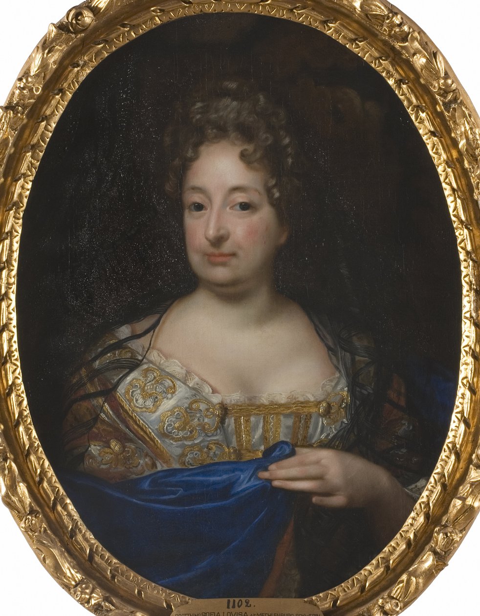 Sophie Charlotte Hannover, Preussin kuningatar - Sophia Charlotte Hannoverista (1668-1705), Preussin kuningatar, Krafft, David von (1655-1724) muotokuva. Öljy kankaalle. Koko: 88x70 cm. Tukholman kansallismuseo tekijältä David von Krafft