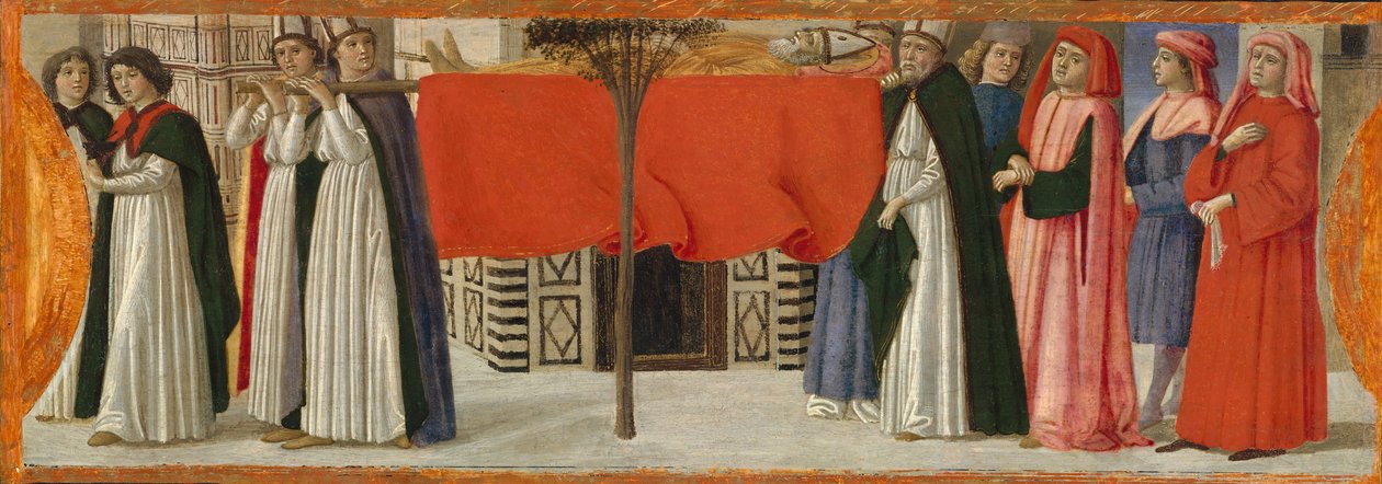 Pyhän Zenobiuksen hautaus, n. 1479. tekijältä Davide Ghirlandaio