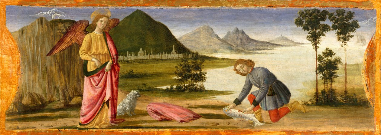 Tobias ja enkeli, n. 1479. tekijältä Davide Ghirlandaio