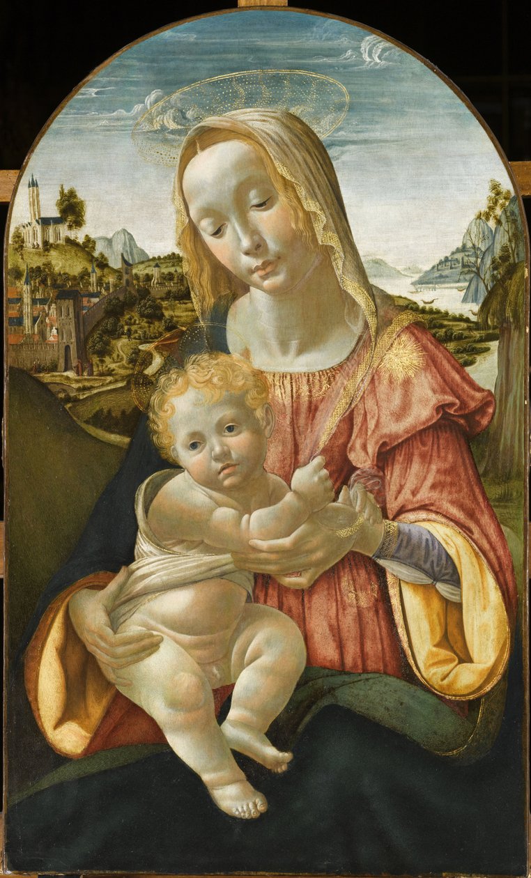 Neitsyt ja lapsi, noin 1487-1488 tekijältä Davide Ghirlandaio