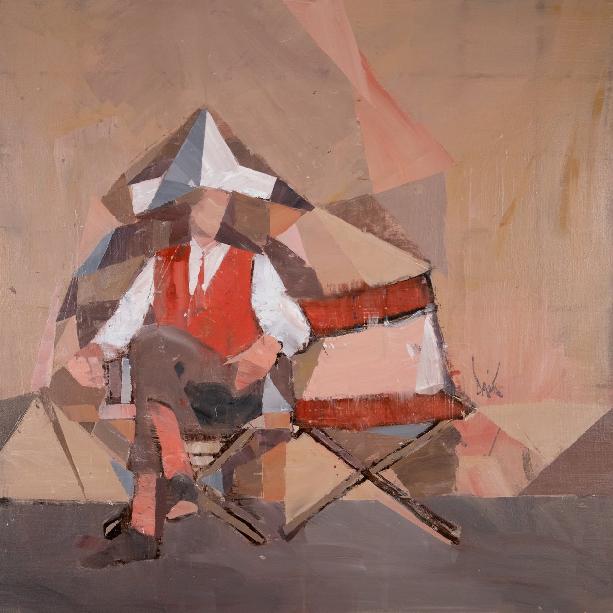 Marcel Broodthaers 27, 2025 (öljy pellavalle) tekijältä Davis Lisboa