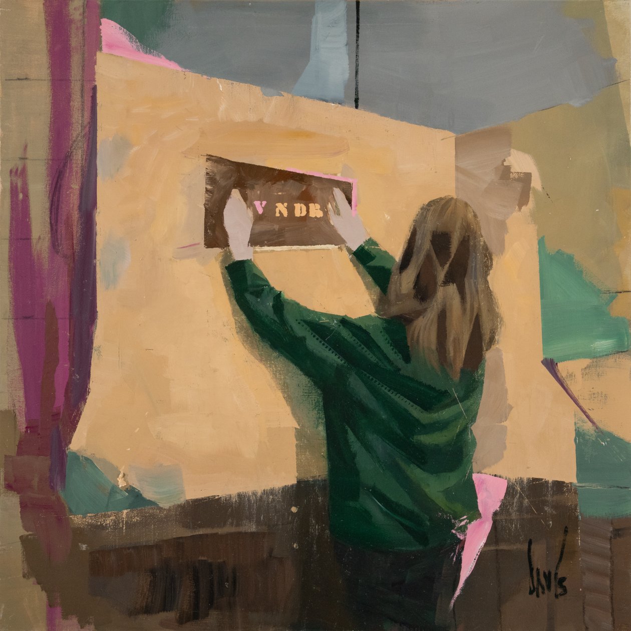 Musée des Aigles Modernes 17 (VNDR), 2024 (öljy pellavalle). tekijältä Davis Lisboa