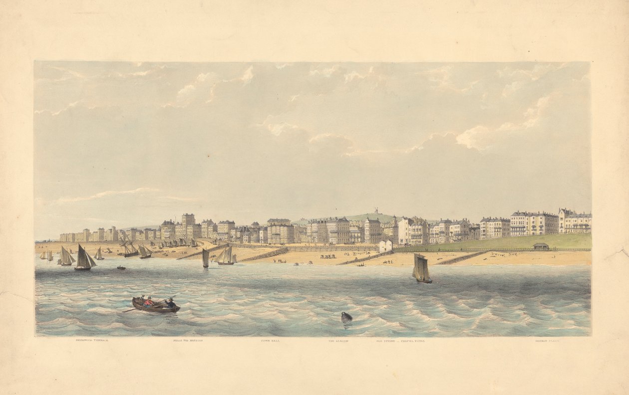 Brunswick Terrace, Bellevue Mansion, Town Hall, Albion, Old Steine, Chapel Royal, German Place tekijältä Day and Co.