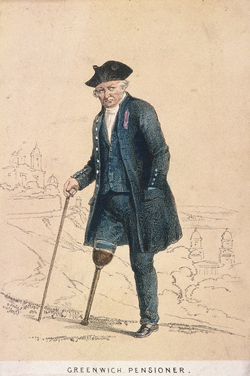 Greenwich-eläkeläinen, jolla on yksi jalka, 1855 tekijältä Day and Son