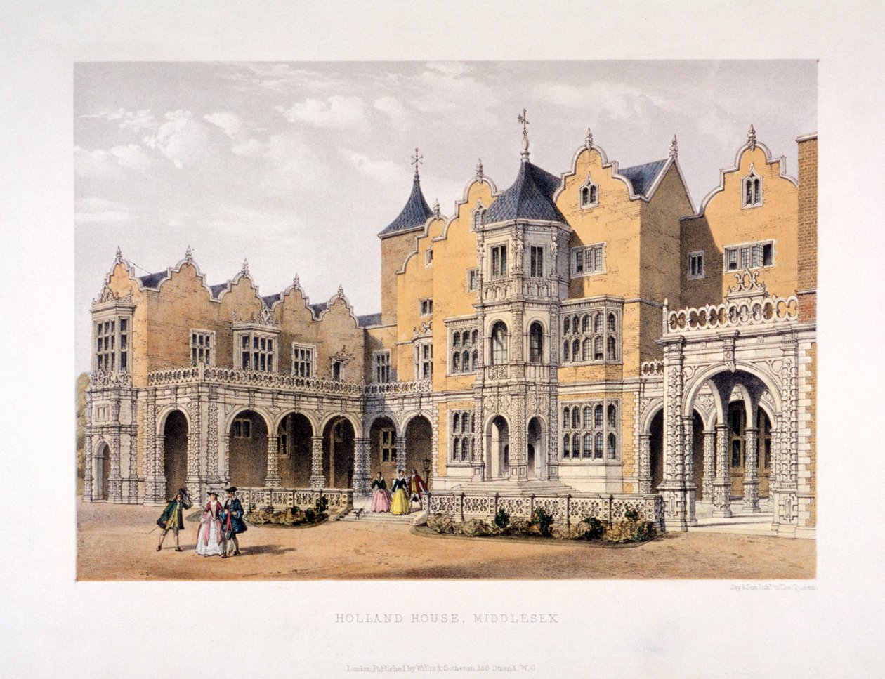Holland House, Kensington, Lontoo, 1850 tekijältä Day and Son