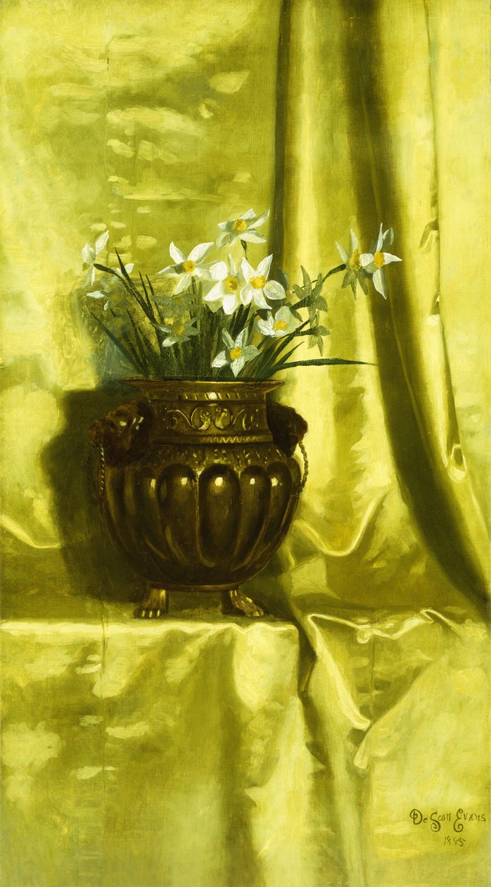 Narcissus messinkimaljakossa, tekijältä De Scott Evans