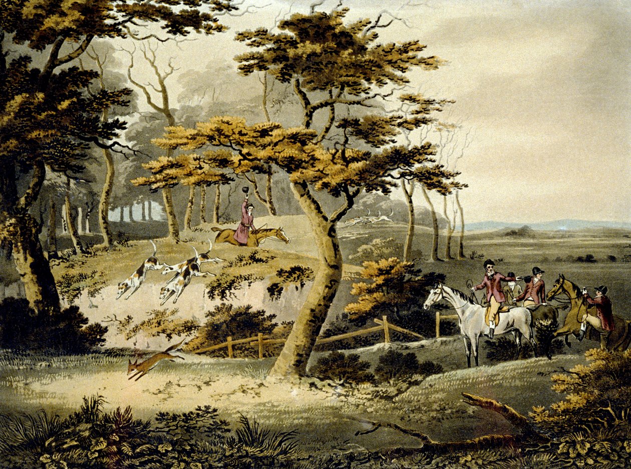 Afternoon, Foxhunting, kaiverrus J.H. Clarke ja F. Jeakes tekijältä Dean Snr. (after) Wolstenholme