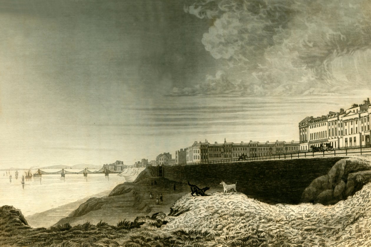 Itäinen näkymä Brightonista Kemp Townista, 1835. tekijältä Dean Wolstenholme