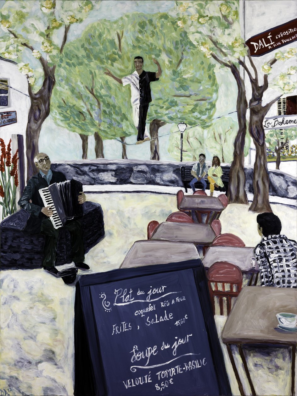 Montmartre, 2017 (akryyli kankaalle) tekijältä Deborah Eve Alastra