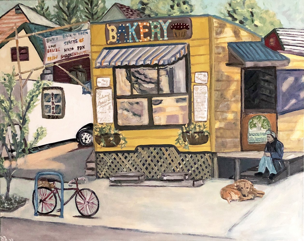 Portlandia, 2018 (akryyli kankaalle) tekijältä Deborah Eve Alastra