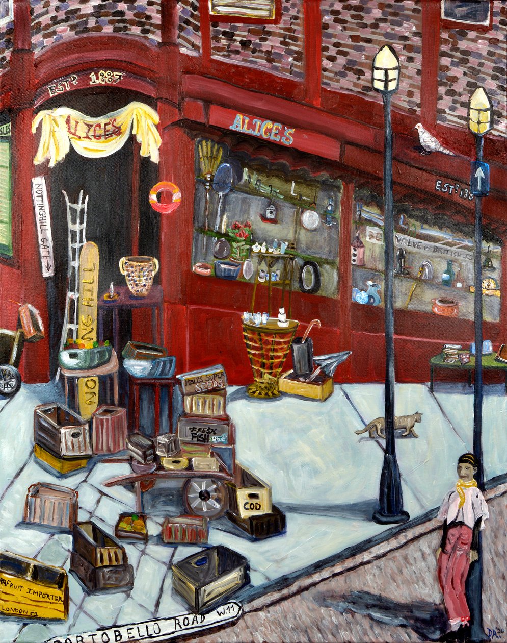 Portobello Road, 2020 (akryyli/keskikokoinen) tekijältä Deborah Eve Alastra
