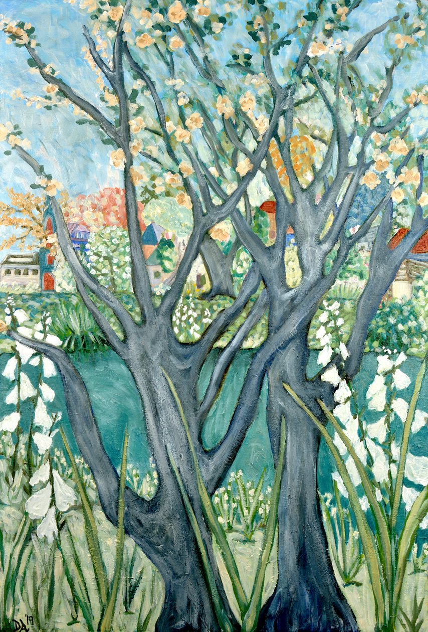 Kevätpuut, 2012 (akryyli kankaalle) tekijältä Deborah Eve Alastra