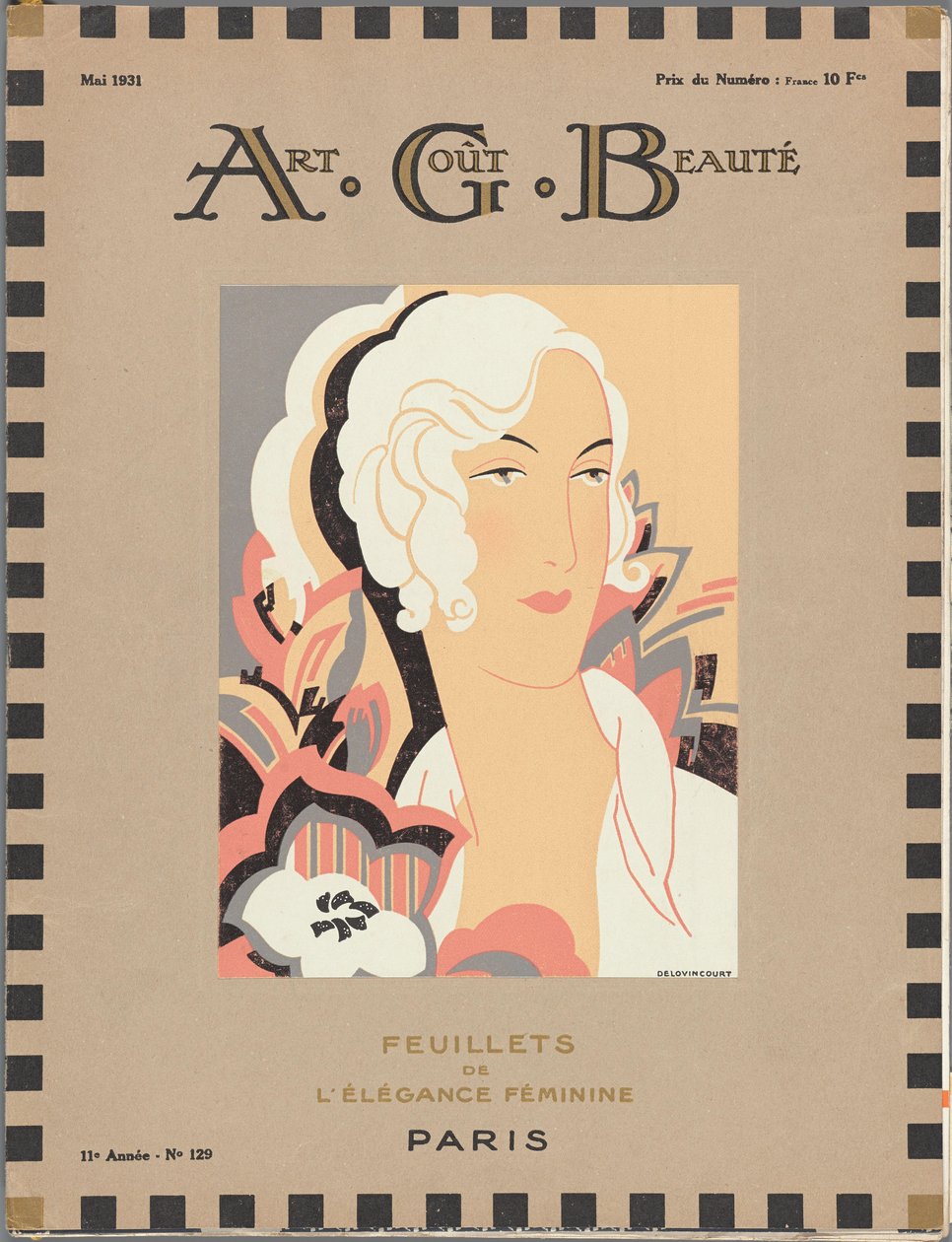 The Fashion Magazine houkuttelijana Taide - Maku - Kauneus, Esitteet naisellisesta eleganssista, toukokuu 1931, nro 129, 11. vuosi (otsikko esineessä) tekijältä Delovincourt