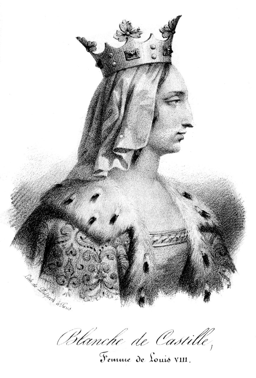Blanche Kastiliasta, Ranskan Louis VIII:n vaimo, 1800-luku. tekijältä Delpech