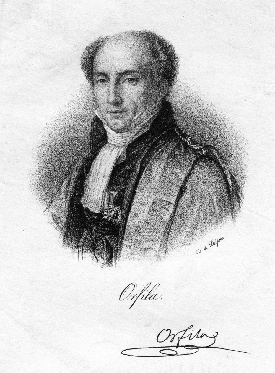 Mathieu Orfila, espanjalaissyntyinen ranskalainen toksikologi ja kemisti, 1800-luku tekijältä Delpech